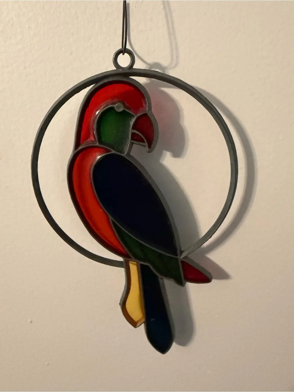 Vintage Glass and Metal Bird Decorative Bird Suncatcher Ornaments set - 4